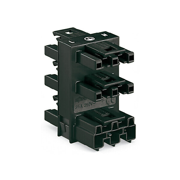 WAGO Verteiler 250V 25A 3p. schwarz 770-608